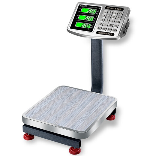 Kaifeng electronic scale commercial platform scale price scale high-precision electronic scale household vegetable market 60kg/1g 100kg/10g steel button 60kg LCD 30*35 (lithium battery fast charge)