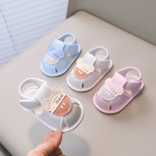 Rui Menghua Xia Baby Kleinkindschuhe atmungsaktives Klettverschluss kann nicht von den Füßen von 0 bis 12 Monaten fallen 663 Pink 12 innere Länge 10 cm 3 bis 5 Monate Baby tragen