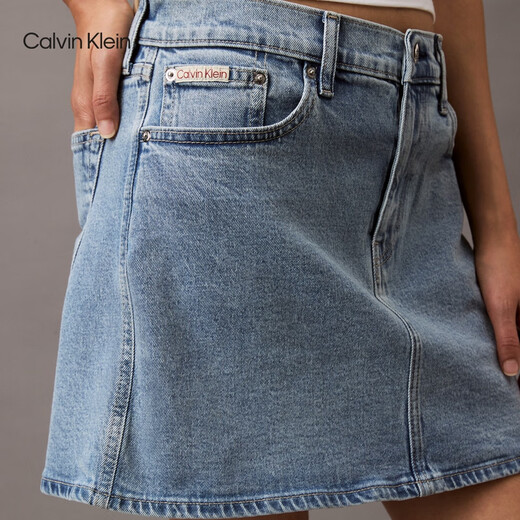 Calvin Kleinjeans 25 Frühlings- und Sommer Neue Frauen trendy Retro CK Sexy heißes Mädchen Hellblau Denim Rock 47b738g