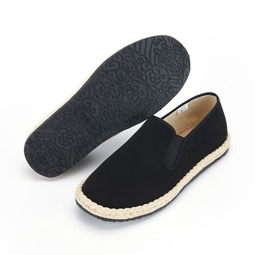 
Tongsheng and cotton and linen sole breathable cloth shoes for men's comfortable driving shoes, non-slip casual casual one-legged work shoes, old Beijing cloth shoes, black thread sole [It is recommended to increase one size and place an order] 42