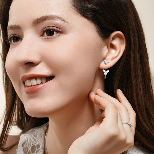 APM MONACO Asymmetric Butterfly Earrings Earrings Advanced Exquisite Birthday Gifts for Girlfriend AE13800OX