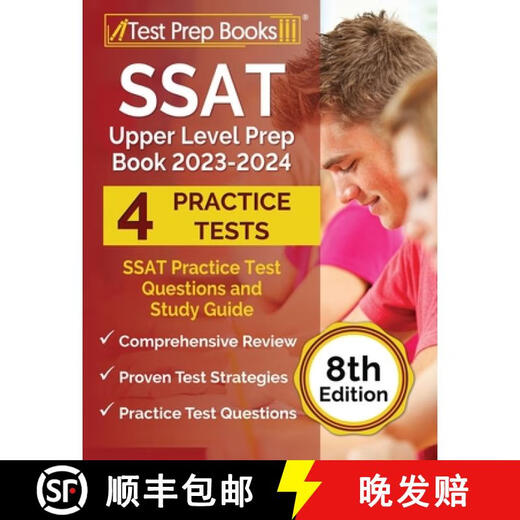 3-4 semaines jusqu'à Livre de préparation de niveau supérieur SSAT 2023-2024 Questions de test pratique SSAT et guide d'étude 8e édition ~