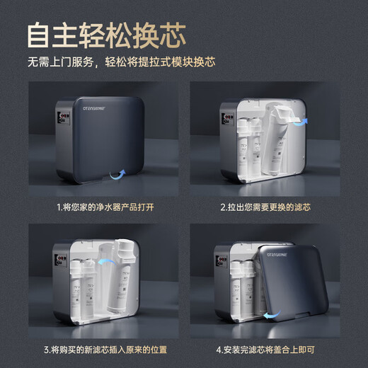 欧特尼 适配净水器沁园滤芯全套KRL提拉款净水机小白鲸小净灵小水钻KRL5003//5006/3913/3915/3916/5008 400G全套2支【KRL3933/3953】