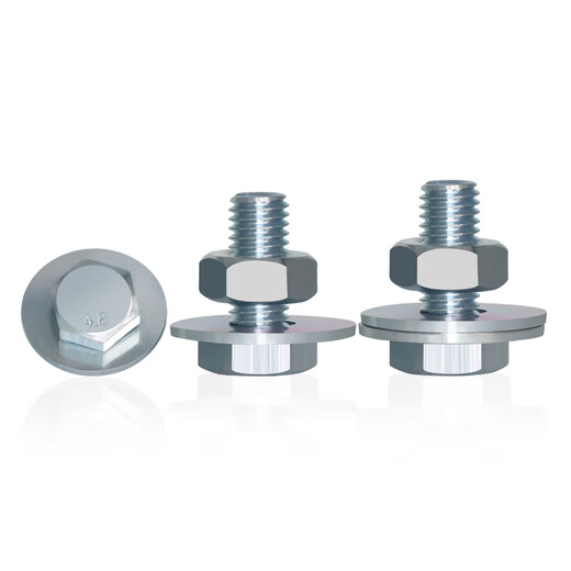 Ni Zhier customized galvanized air conditioner outdoor unit base mounting screw set air conditioner bracket screw fixed foot machine foot bolt M8*20 one bolt, one female and one flat pad_200 sets