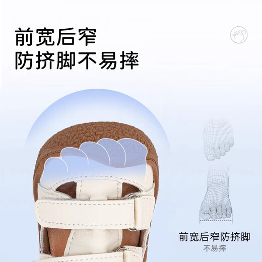Chino Mouse Children's Sandals Boys 2025 Summer New Style Infant Girls 1-3 Years Old Functional Shoes Baotou Summer Toddler Shoes Beige Size 17 (Inner Length 11.6cm Suitable for Foot Length 11.1cm)