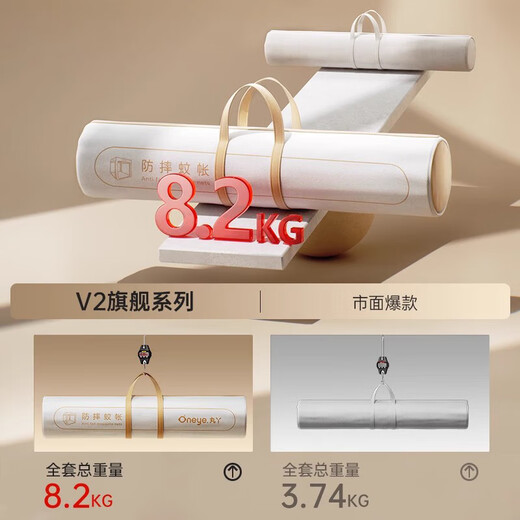 He Jiangong German V2 Anti-fall Pattern Net Baby 2025 New Special Children's Mosquito Net Home Bedroom Baby Anti-Fall Bed Full Bottom German Seiko Anti-fall Mosquito Net V2 Top with Single 1.5m*2.0m Bed