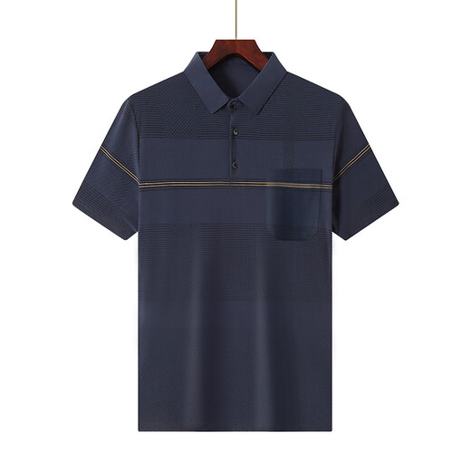 
MONTAGUT summer comfortable summer T-shirt short-sleeved real pocket cool feeling middle-aged men's polo shirt summer middle-aged and elderly people 6188 dark green (real pocket) S 165[120Jin[Jin equals 0.5 kg] below]