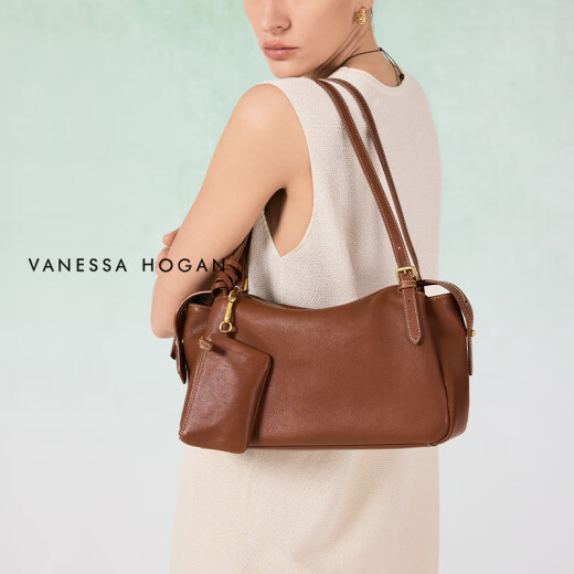 VANESSA HOGAN【高端线】VH女包枫叶吐司包头层植鞣皮实用通勤子母包斜挎单肩包