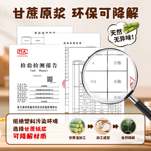 MAXCOOK Disposable Paper Plate Dinner Plate Biodegradable Cake Plate Picnic Bakeware 10 inches 10 pieces MCPJ7527