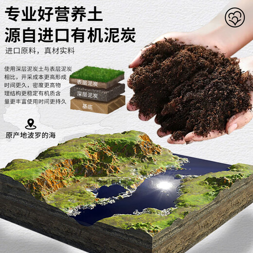 Original starting point 25L nutritious soil for flower cultivation, general purpose for growing vegetables, imported peat organic soil, planting soil, breathable, loose and succulent
