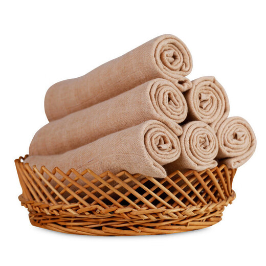 蒂乐婴儿尿布纯棉新生儿秋季可洗初生宝宝纱布尿片介子戒子可水洗 彩棉尿布10条 10条装 70*50