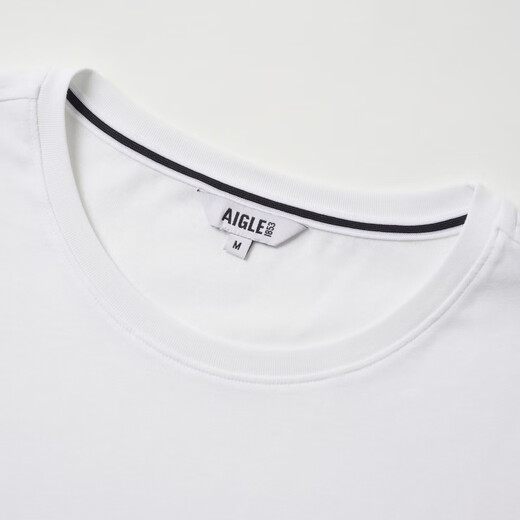 Aigle Ai Gao Kurzarm T-Shirt Frühling und Sommer Klassiker Outdoor Outdoor Outdoor Outdoor Outdoor Outdoor Casual Mode Einfacher runder Nackenpullover Pure Cotton Women Super hellweiß AV754 L (170/92A)