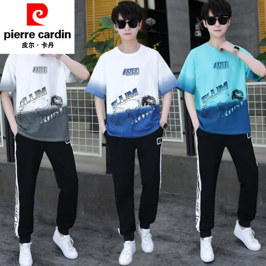 Pierre Cardin Adolescentes Summer Adolescentes Camisetas de manga corta para niños Estudiantes de secundaria de la escuela secundaria de secundaria