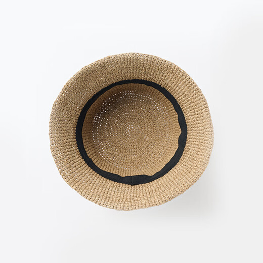 Sombrero de pescador plegable de Muji Palm Sombrero trenzado 25 Summer DBA57A5S Color original One Size 57-59