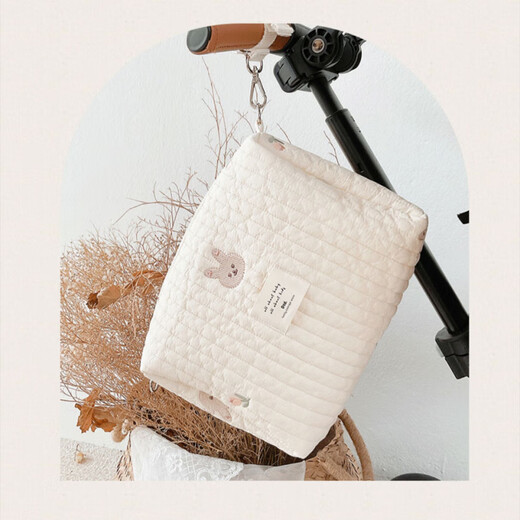 Korean baby stroller hanging bag multi-functional bear mommy bag baby walking artifact accessories bag name list coffee bear