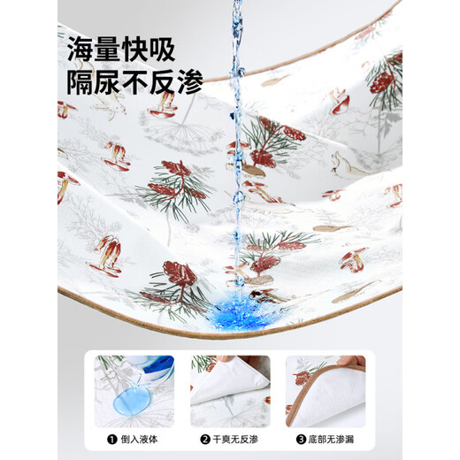 创京懿选婴儿隔尿垫英lovemami婴儿隔尿垫可水洗大尺寸宝宝护理垫棉透气新 索尼克丛林【升A类透气 防滑不漏 50x70cm