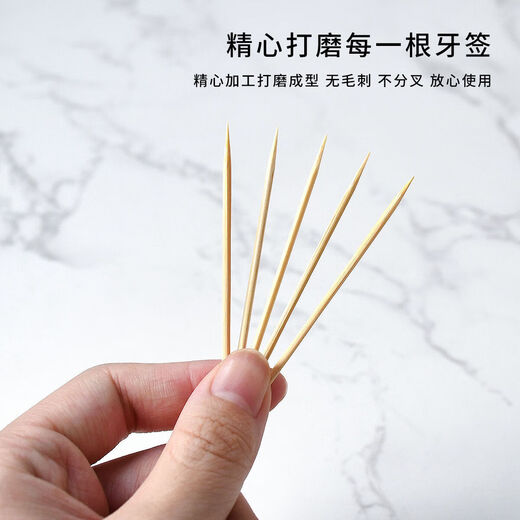 2800 pieces disposable double-headed thin bamboo toothpick sticks for home and restaurant bulk fruit bamboo skewers 2800 pieces *1 box