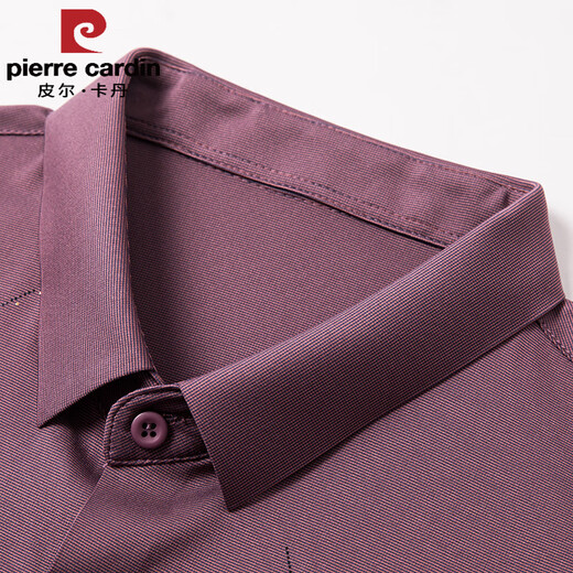 皮尔卡丹（pierre cardin）儿子结婚礼服爸爸装短袖衬衫中年喜公公婚宴装夏装冰丝半袖衬衣男 红色 2XL 180