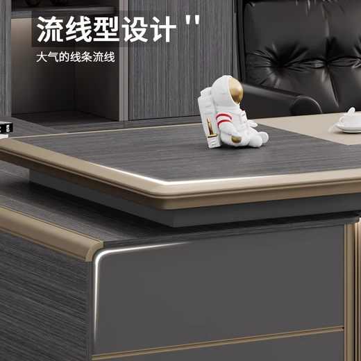 Yuzhu Light Luxury Boss Desk Office Desk and Chair Combination Executive Desk Supervisor Manager Office Table Single President Simple Modern 2.0 Meter Light Luxury Boss Desk