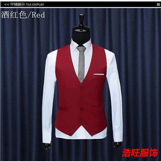 Ayub oral vest men's spring and autumn Korean style trendy suit men's large size suit vest vest casual professional vest groomsmen navy blue / style 4XL 155-170Jin Jin equals 0.5 kg