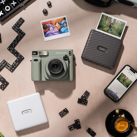 Fuji (FUJIFILM) instant photo paper wide wide white border photo paper suitable for wide300/210/200 and other cameras wide white border 5 inches 20 pieces + photo album mountains and seas