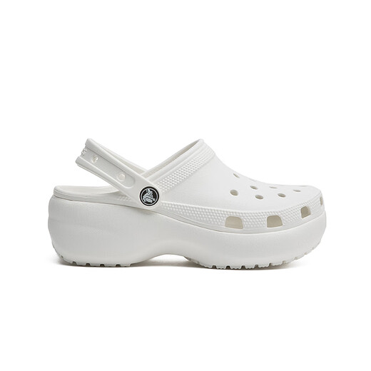 卡洛驰crocs 云朵洞洞鞋女士厚底休闲凉鞋卡骆户外沙滩鞋增高女鞋拖鞋 云朵骨白色 38 M6(240mm)