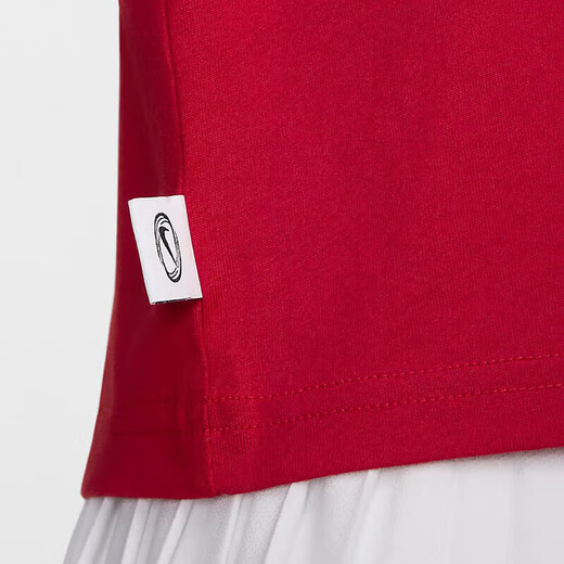 Nike (Nike) Kurzärärmelte T-Shirt Frauen Sommersportwear Big Logo Gedrucktes runder Hals halbärmeliges Hemd Casual Top HF6291-687 Red M.