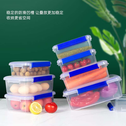 Yingji Fresh Box Food Grade Transparent Large Plastic Box Rechteckige Versiegelung Kühlschrank Kühlschrank Gefrierschrank Mikrowellen-Werbespot