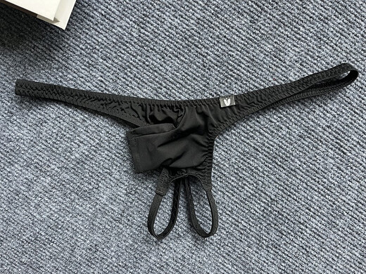 
Aoina open short elephant trunk men's sexy low waist thong ice silk thin hollow gay bed thin belt solid color underwear blue single piece M suitable for weight 100 Jin [Jin equals 0.5 kg]-120 Jin [Jin equals 0.5 kg] All size