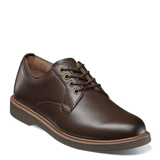 Florsheim Boys, Supacush Flat Toe Oxford Shoes - Little Kids and Big Kids, Brown Nubuck/Brown Sole Brown Nubuck/Brown Sole 7 Big Kid