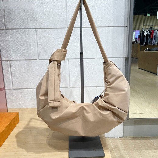 
Adidas (adidas) Clover Shoulder Bag Men's Bag Women's Bag New Cloud Croissant Croissant Clothes Crossbody Bag Leisure Bag Sports Bag KA9266 KA9272 Warm Sand Color Large 33*48cm