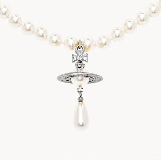 Vivienne Westwood (Vivienne Westwood) purchasing spot Queen Mother Necklace Star Same Style Flagship Authentic Saturn Pearl Necklace Gift Birthday Gift Silver-Saturn Pendant Clavicle Chain