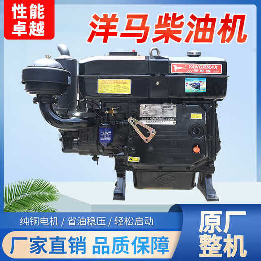 溥畔常州柴油机单缸水冷15/18/25马力船用拖拉机农用发动机电启动 zs1105电启动双轴承-18马力