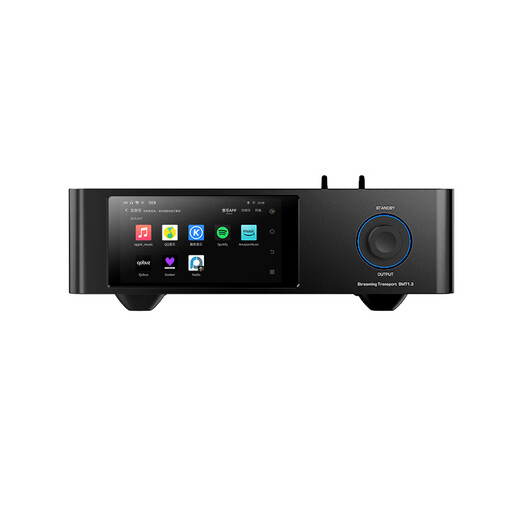 Shanling SMT1.3 Desktop Streaming Media Turntable Digital Broadcast Processor High-Fidelity Dual-Band WiFi6 Transmission NAS Function Black Get 64Gu Disk with Order and L8 with Order