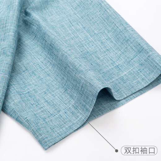 罗蒙短袖衬衫男士棉亚麻商务休闲纯色2025夏季中年薄款半袖衬衣男装 3W9207-9 桑蚕丝款 38