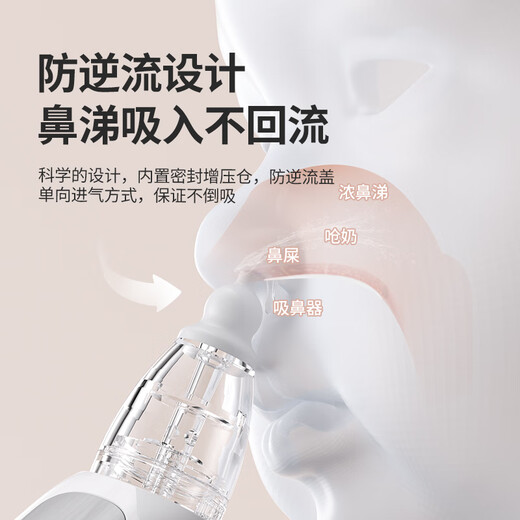 Fakadai Elektrospray-Nasendusche, Säuglingsrhinitis, Sinusitis, Meersalz-Nasensauger, verbesserte Version, 5 Gänge – Elfenbeinweiß