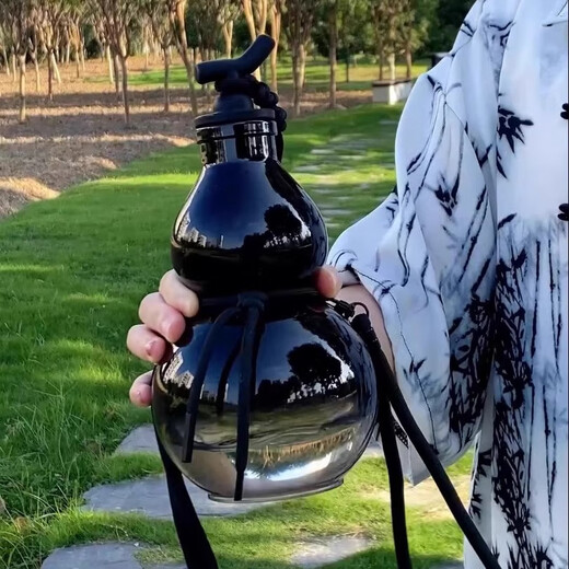 Chijuhui gourd water cup Oriental gift black myth Wukong enjoys the gourd water bottle large capacity peripheral Internet celebrity sports insulated cup Black warrior gourd cup 800ml