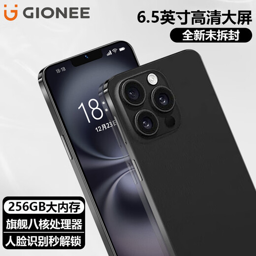 Gionees neuer 256 GB Octa-Core-Smartphone Ultra-dünner Batterielebensdauer Full Network Access verfügbar 5G Karten WeChat 8-Open 6,5-Zoll-Leinwand mit älteren Jahren ältere Computerstudent Backup-Backup-Backup-Black 8-Core + 32 GB