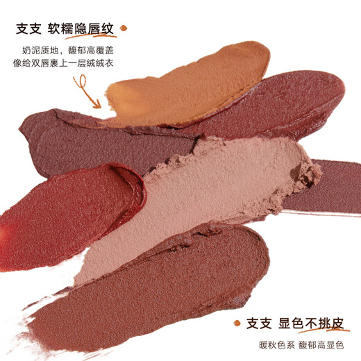 Orange Duo Exclusive Small Milk Mud Lipstick Lip Mud Moisturizing Lip Glaze Matte Matte Lip Line Hiding Lip Balm New Year's Gift Recommended Hawthorn Color #P10 Hawthorn Mud