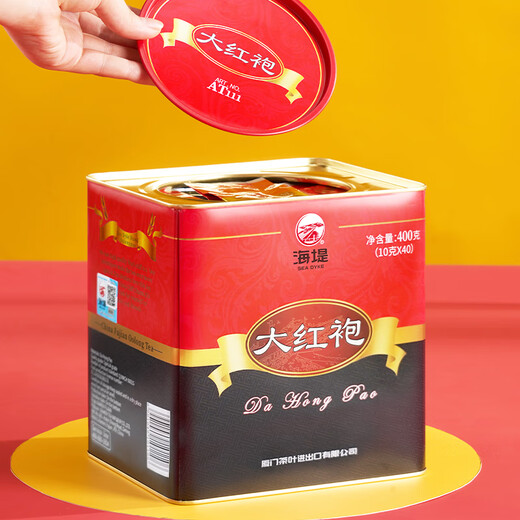 中茶海堤大红袍茶叶老枞水仙茶肉桂送礼口粮茶独立小包 岩茶福建乌龙 【岩骨花香】大红袍400g*1罐特级