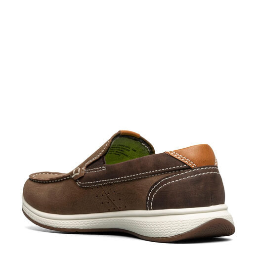 Florsheim Boys Cross Moccasin Toe Jr. (Toddler/Kids) Loafers, Mushroom Color Mushroom Color 3 Little Kid