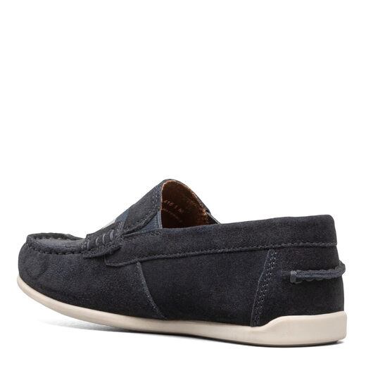 Florsheim Boys' Jasper Jr Loafers - Little and Big Kids, Navy Suede Navy Suede 4.5 Big Kid