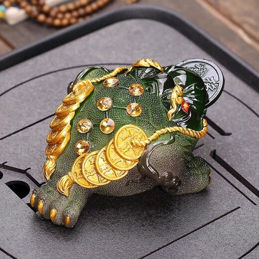 Xu Nian tea pet ornaments golden toad boutique can raise color-changing tea set Pixiu accessories tea table tea tray color-changing auspicious Pixiu baby