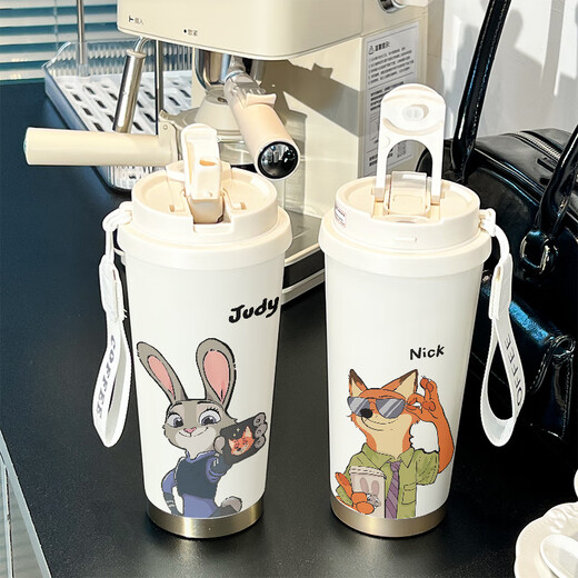 Aoyan Lai Judynik Coffee Cup Caza portátil Portable Copa de altura Termal Termal Capacidad Gran capacidad Paja BXAB6629 JUDY SCEOL LINER-ACERO-520ML CON LANYARD