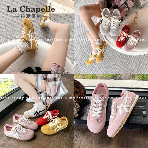 La Chapelle Frauenschuhe für Sommer Neues atmungsaktives Mesh Design Deutsche Trainingschuhe für Frauen Outdoor Sport Nicht-Schlupf-Freizeit-Frauenschuhe Kirschblütenpulver La-XZX2215TW 37