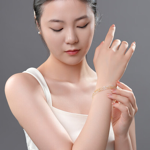 Dara birthstone gift s925 silver citrine tourmaline necklace women's fine chain clavicle chain birthday gift for girlfriend and wife