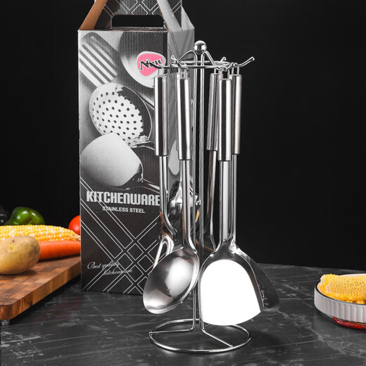 Spulula Fryry Spatula Soup Spoon Spoon Коланже из нержавеющей стали шпатья по домашнему кухни жареного толстого железного лопатока жарки кольца