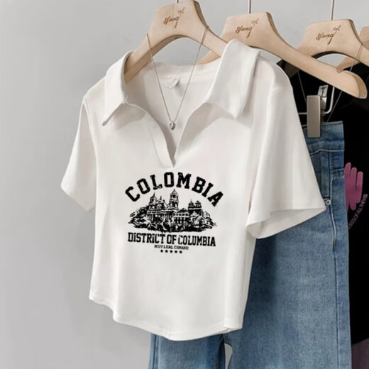 
RONGXITU summer slim slim shirt niche design short shirt for women 702-white-09 XL