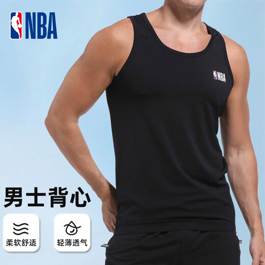 NBA背心男士夏季纯色弹力棉质内搭汗衫修身背心无袖篮球运动打底套装