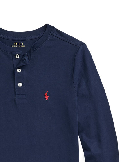 Polo Ralph Lauren Boys' Classic Cotton Jersey Henley RL43151 410-Dark Blue 90 (2)